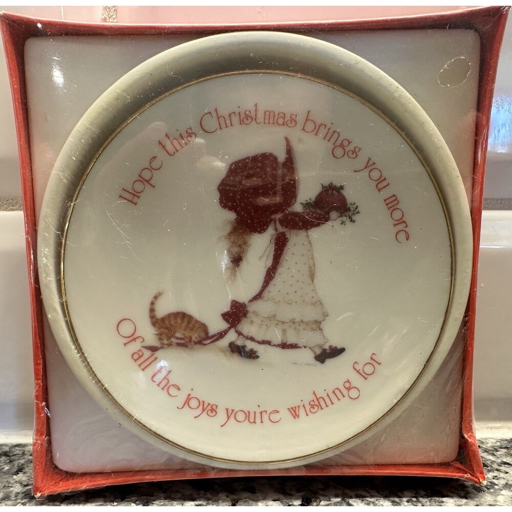 Vintage Christmas Wall Plate Sealed Japan “Hope This Christmas